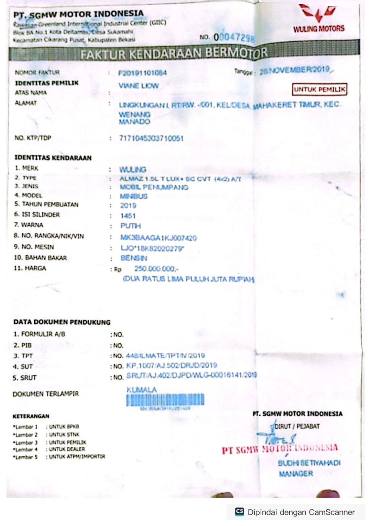 WULING ALMAZ 1.5 LT LUX CVT