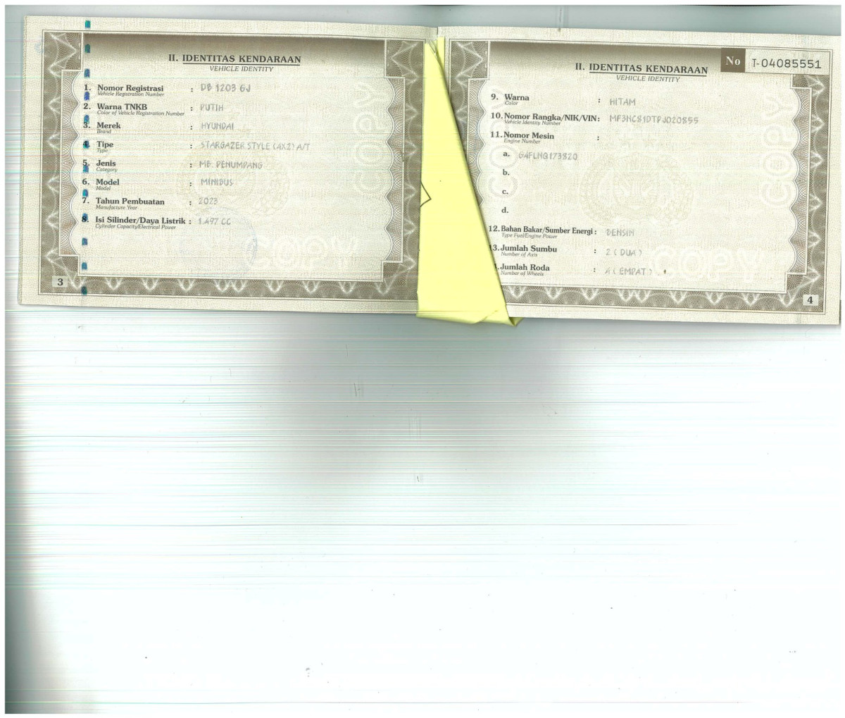 HYUNDAI STARGAZER STYLE AT