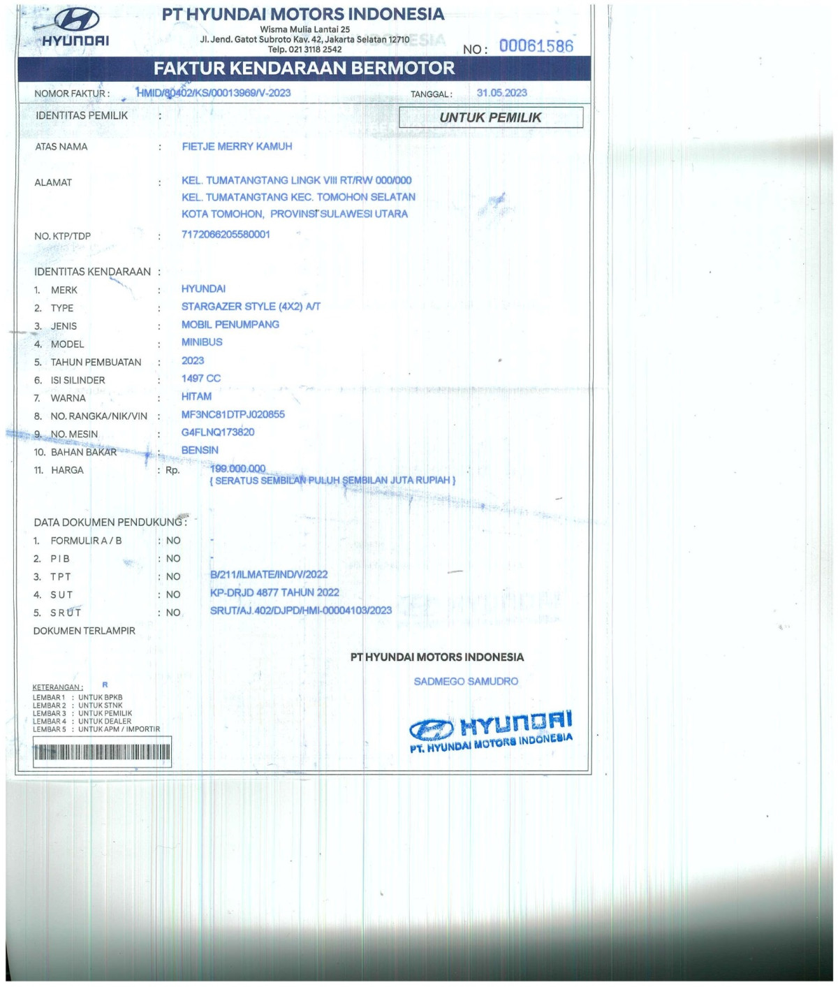 HYUNDAI STARGAZER STYLE AT