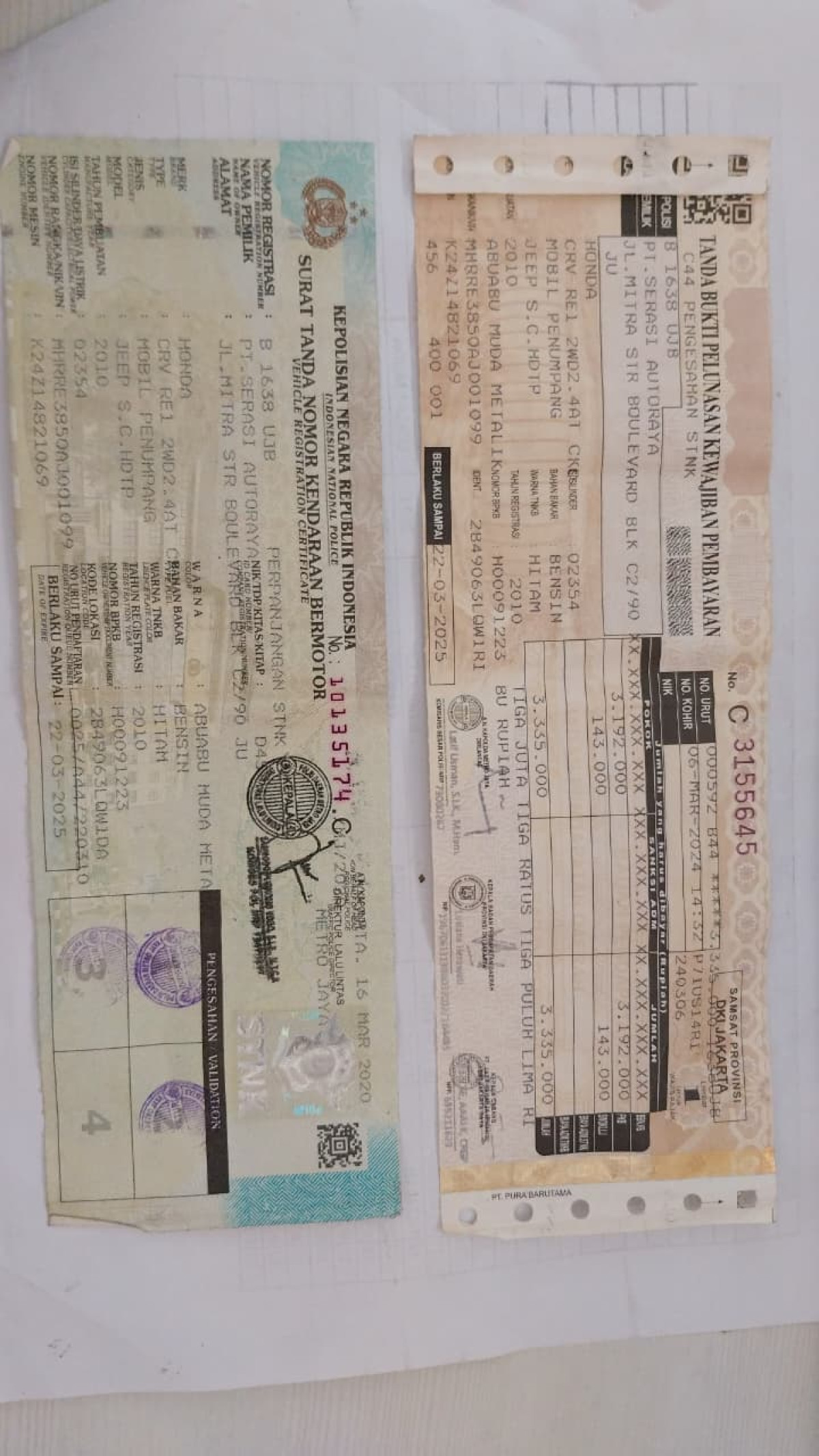 HONDA CR-V RE1 2WD 2.4 A/T