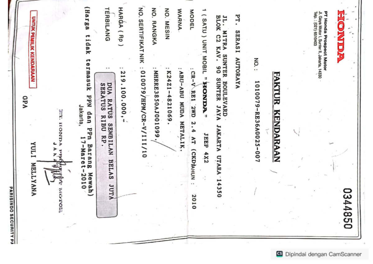 HONDA CR-V RE1 2WD 2.4 A/T