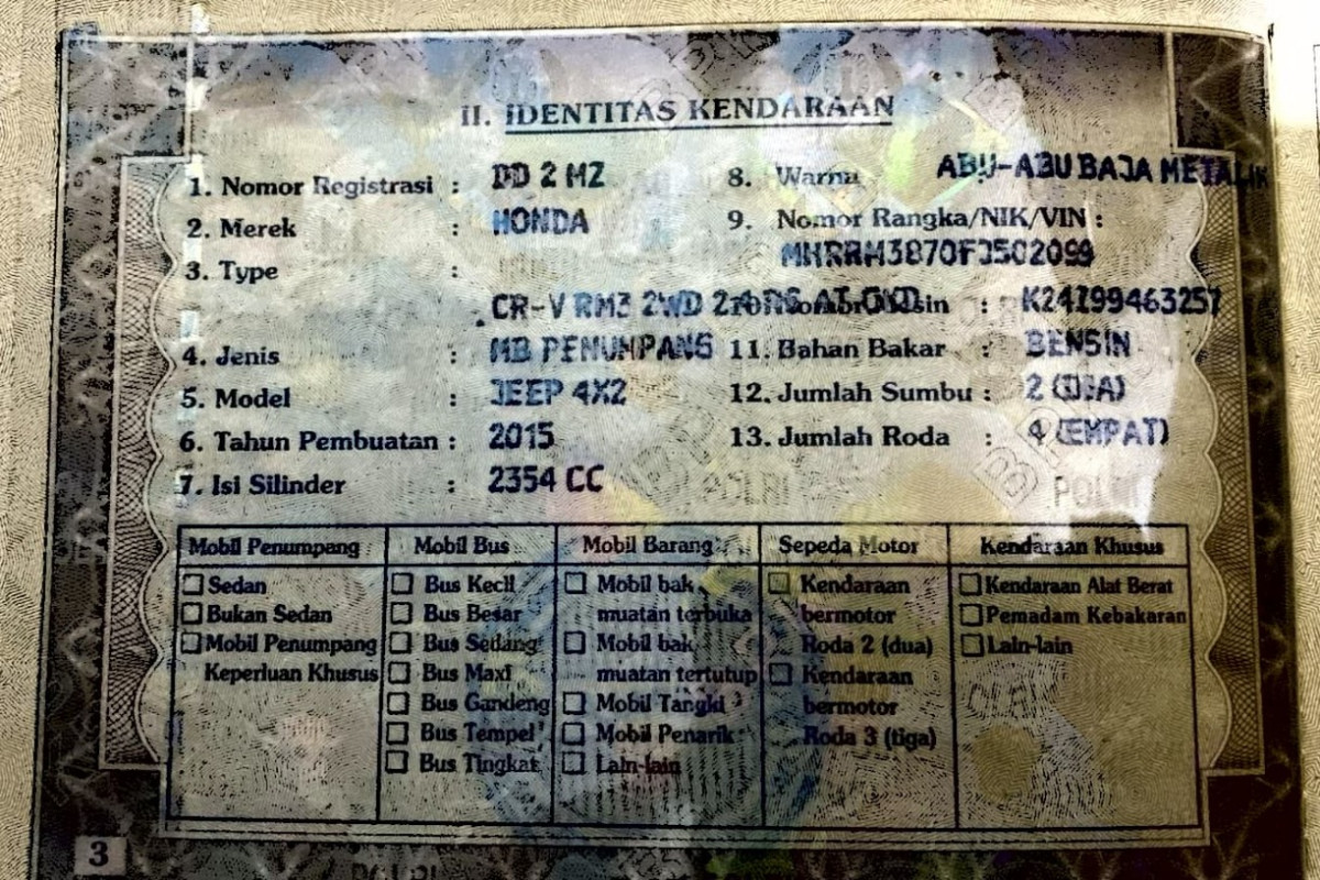 HONDA CR-V RM3 2WD 2.4