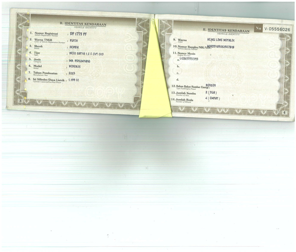 HONDA BRIO SATYA 1.2 E