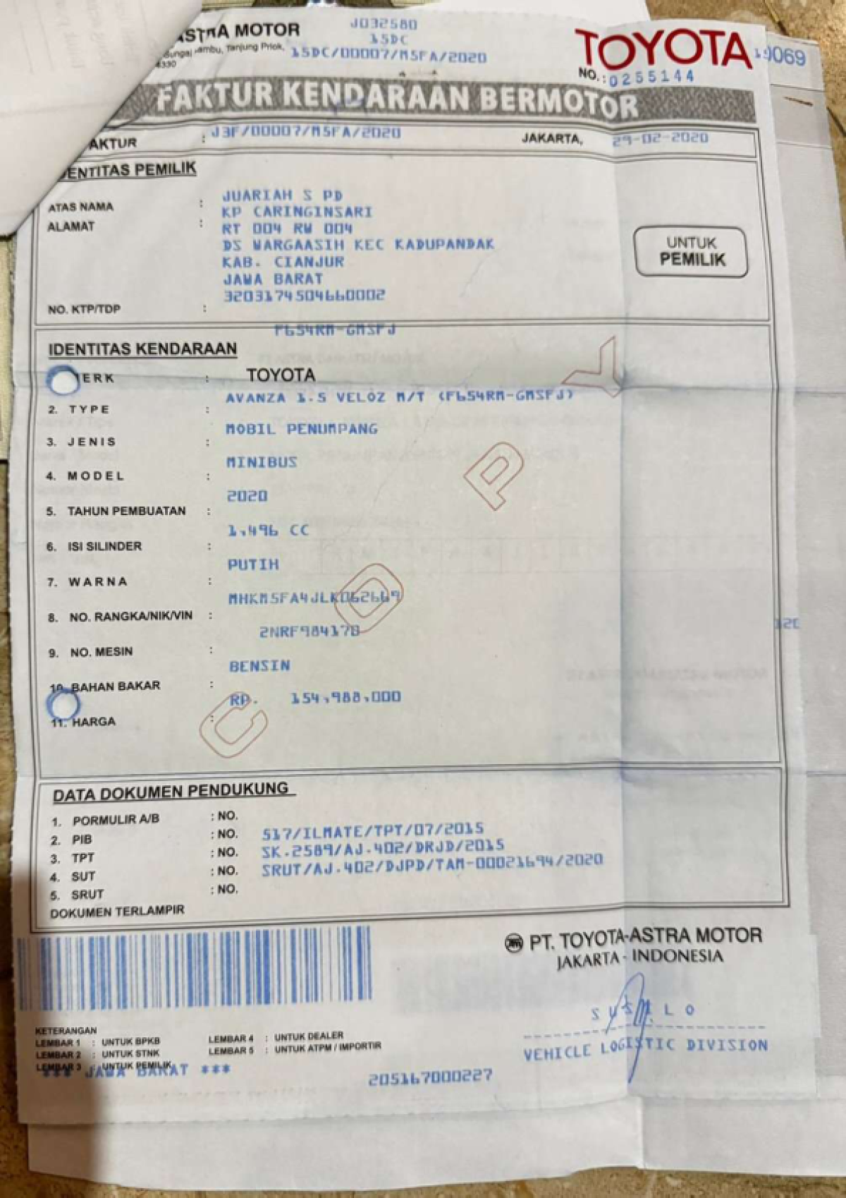 TOYOTA  AVANZA  VELOZ