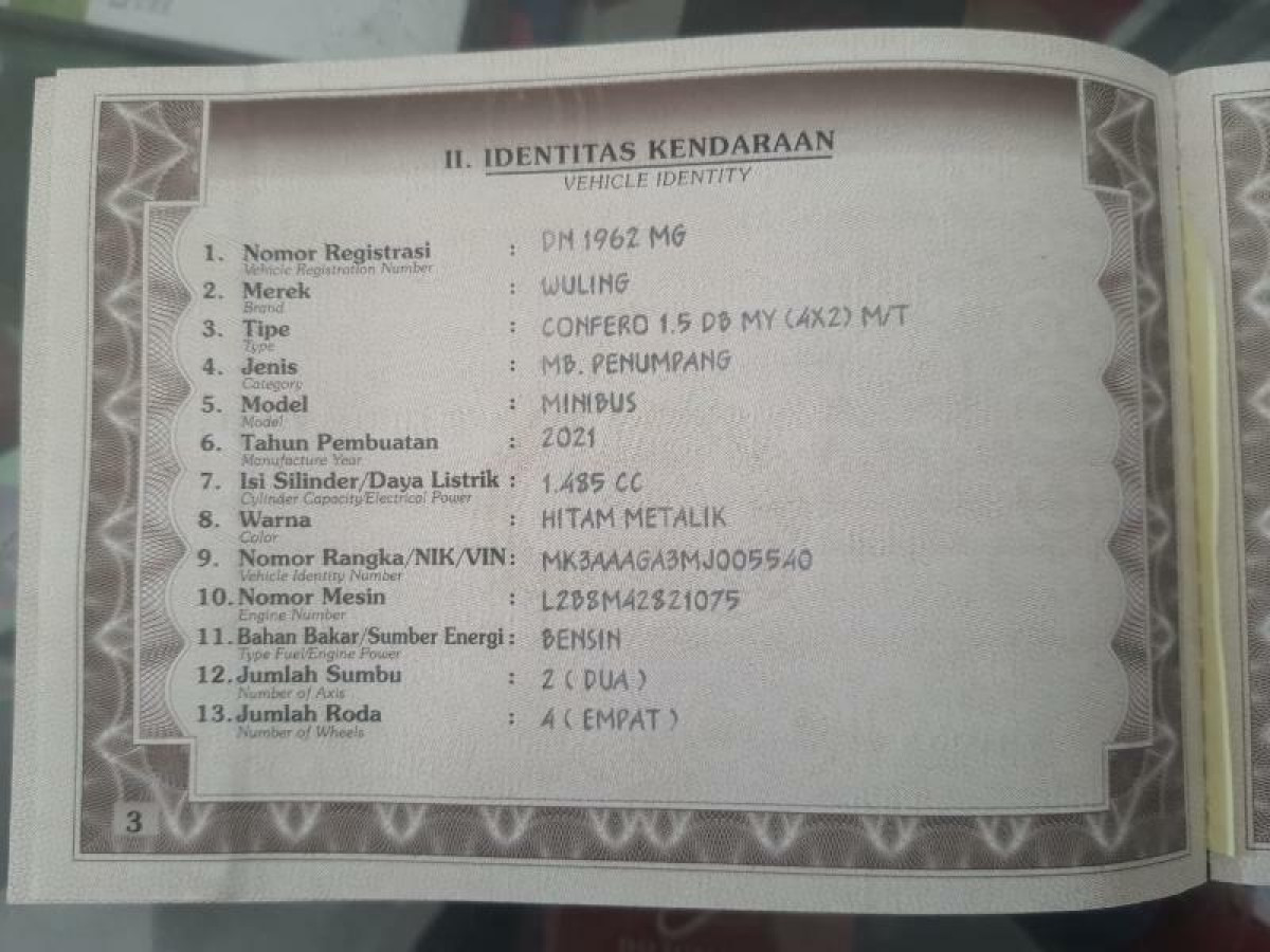 WULING CONFERO 1.5 DB MY (4X2)