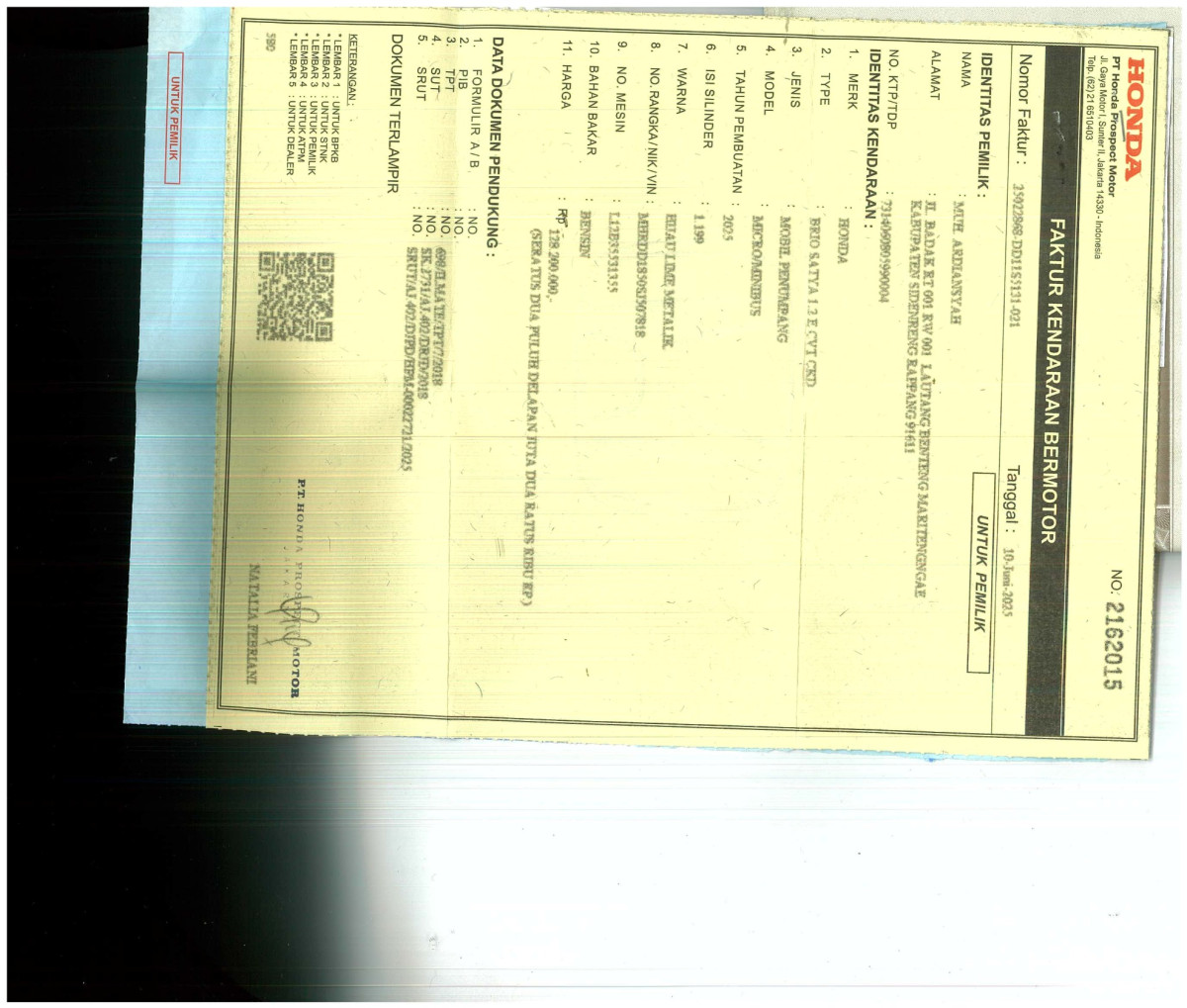 HONDA BRIO SATYA 1.2 E