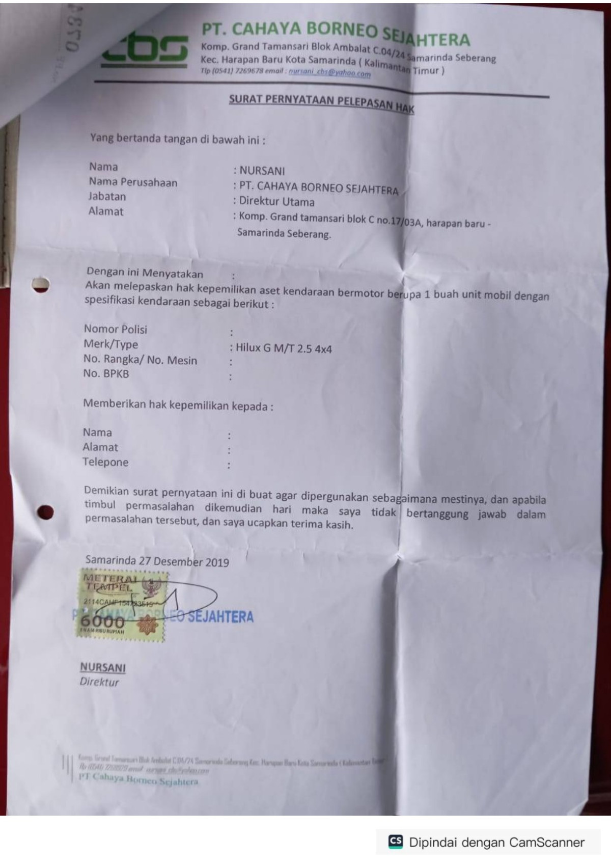 TOYOTA HILUX 2.4G DC 4X4