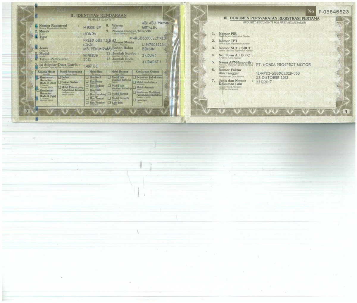 HONDA FREED GB3 1.5 E