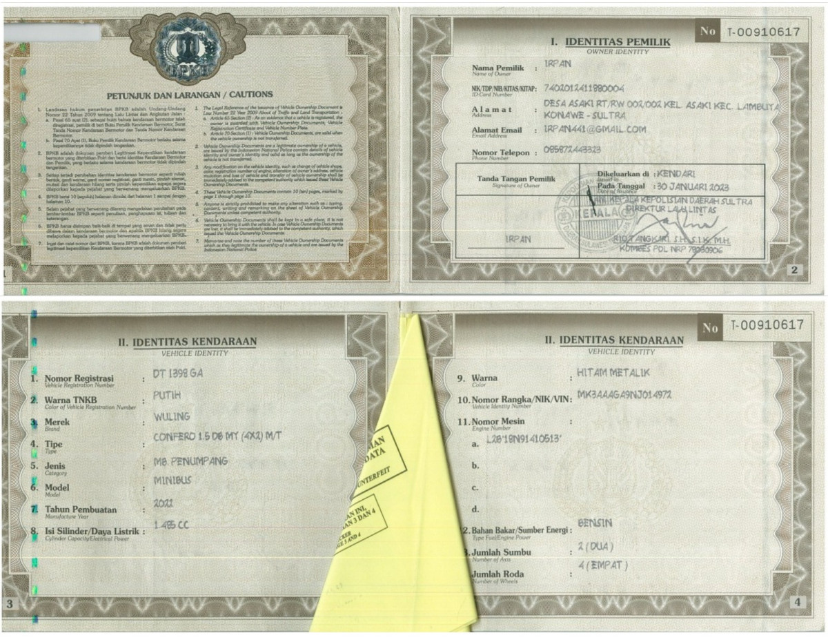 WULING  CONFERO  1.5 DB MY (4X2)