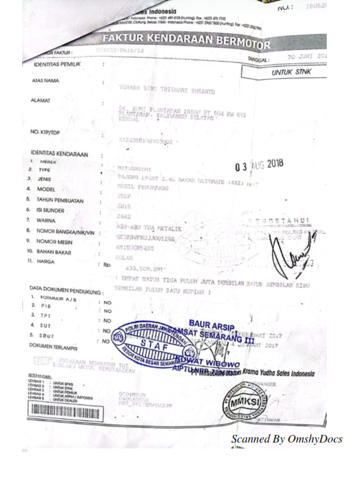 MITSUBISHI  PAJERO  SPORT DAKAR 2.4 (4x2) AT