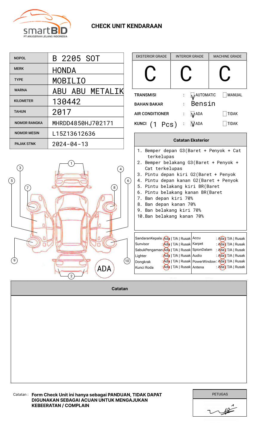 HONDA MOBILIO DD4 1.5 E M CVT CKD
