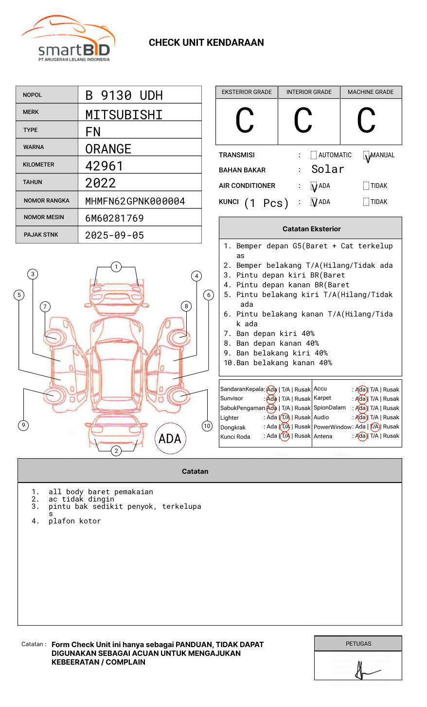 MITSUBISHI FN 62 F HD 6X4 DUMP