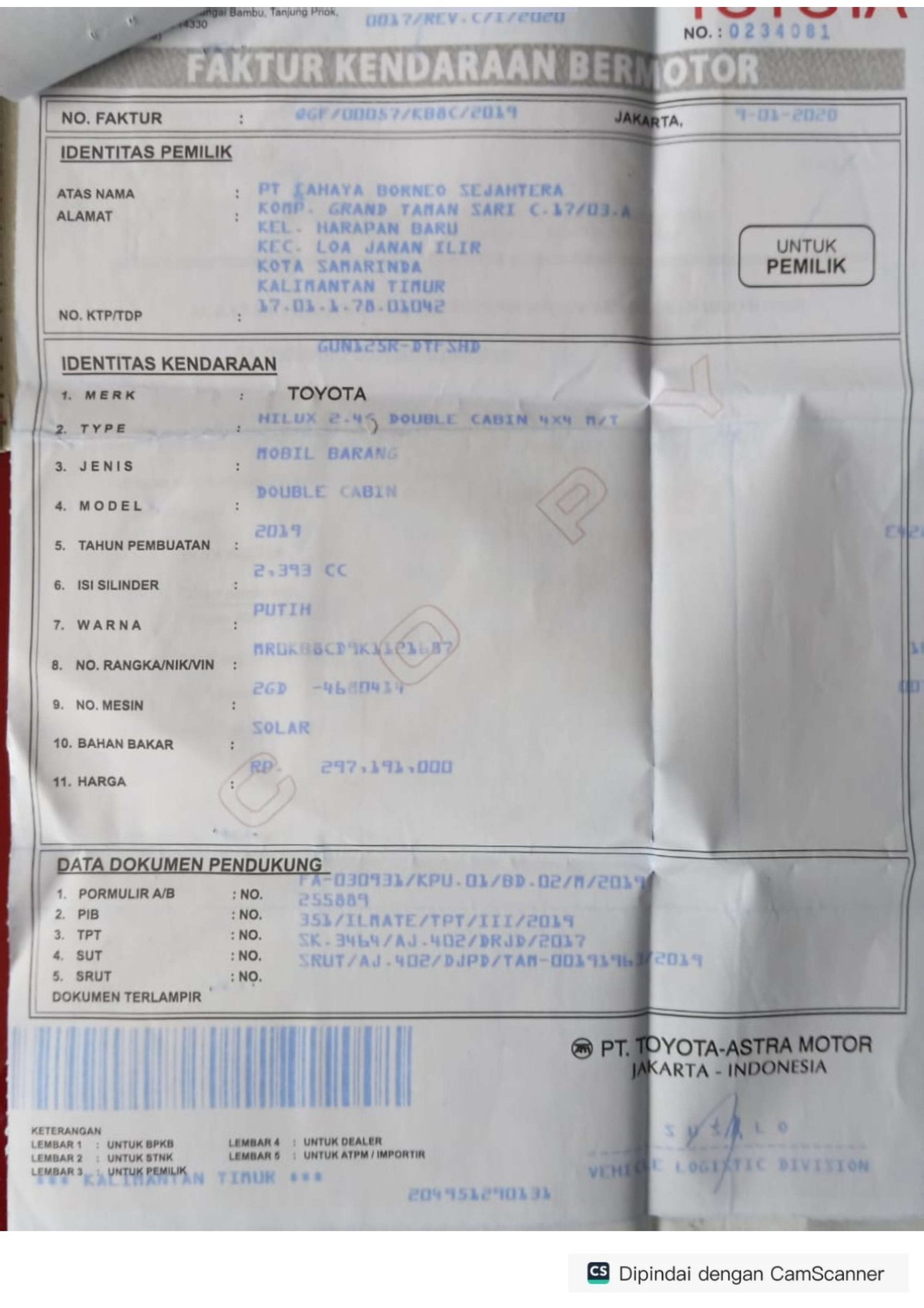 TOYOTA HILUX 2.4G DC 4X4