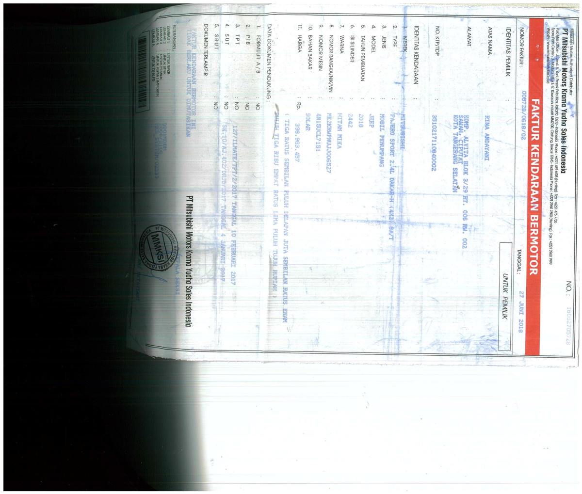 MITSUBISHI PAJERO SPORT 2.4L DAKAR-H (4X2)