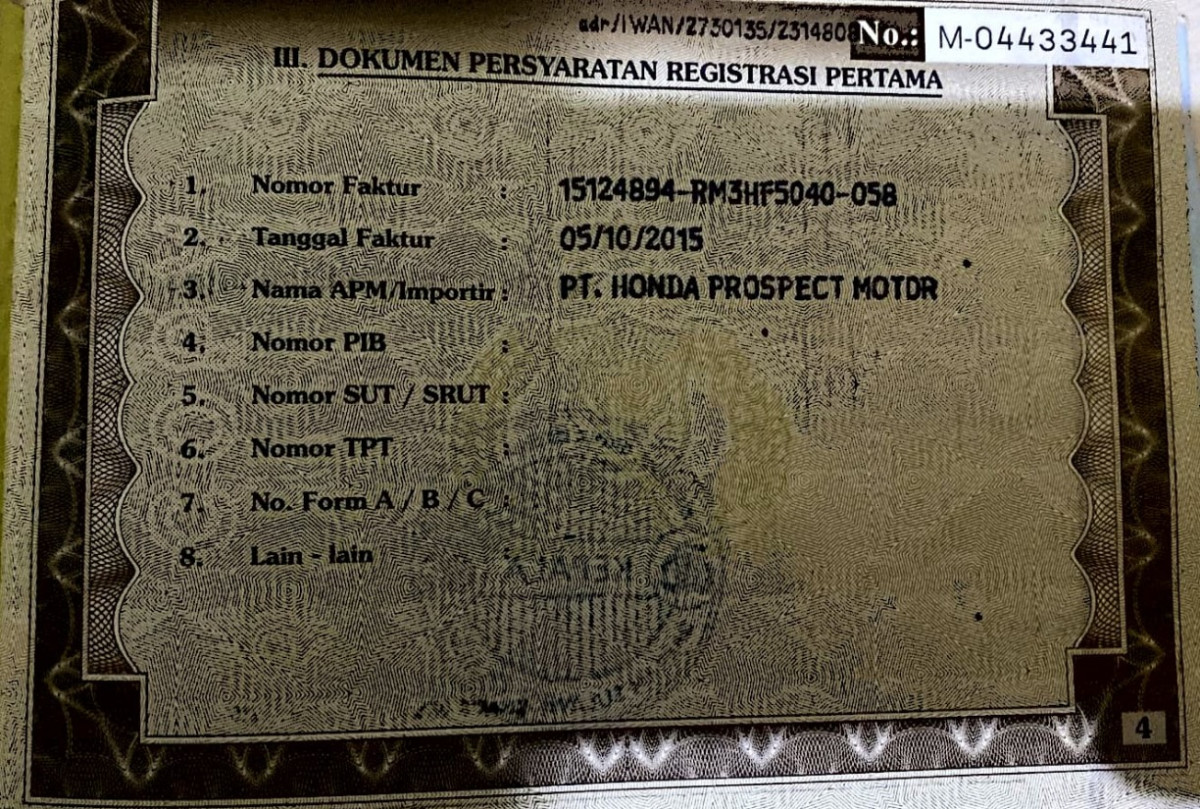 HONDA CR-V RM3 2WD 2.4