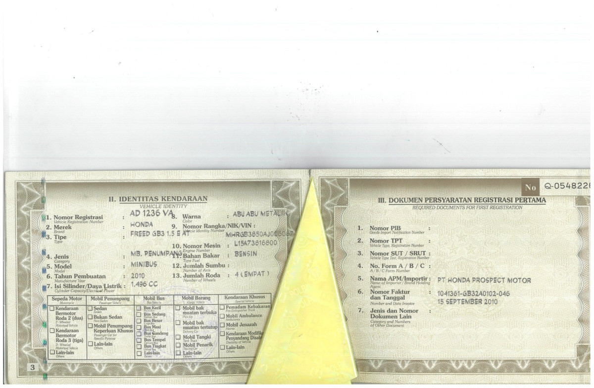 HONDA FREED GB3 1.5 E