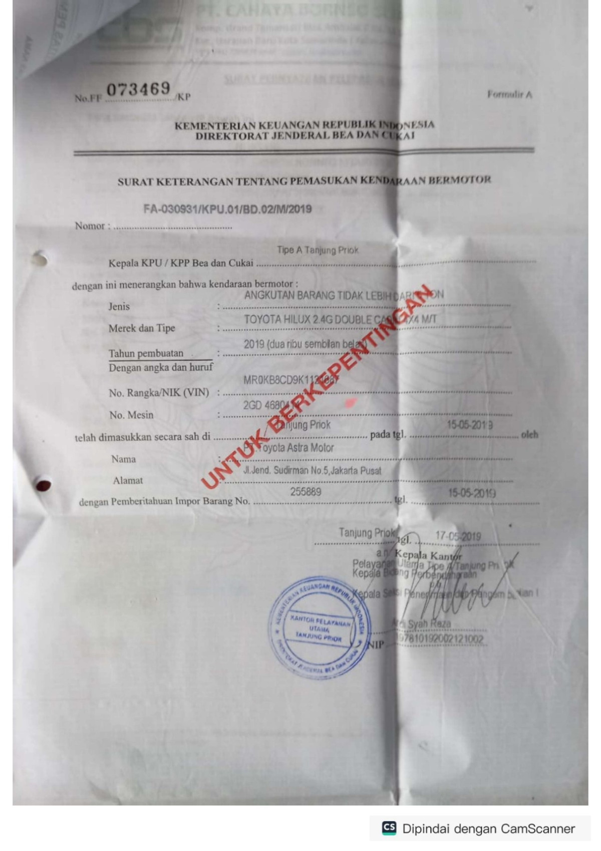 TOYOTA HILUX 2.4G DC 4X4