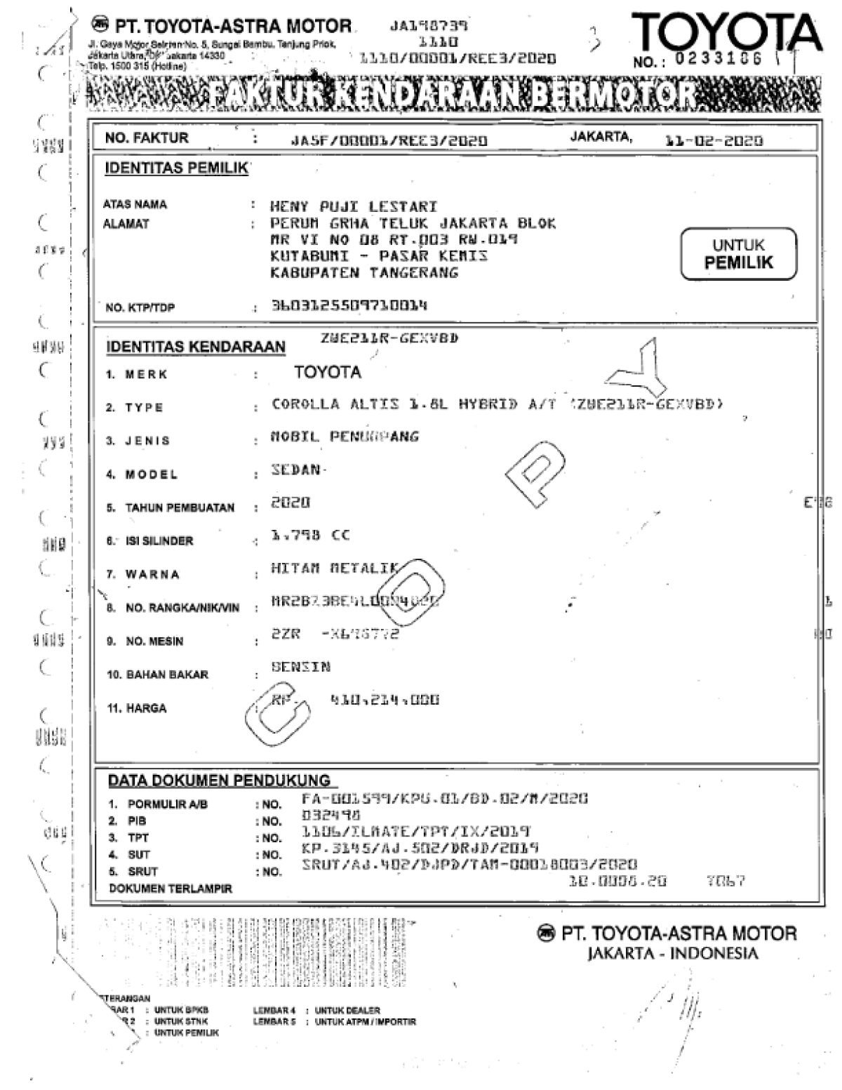 TOYOTA  COROLLA  ALTIS 1.8L HYBRID