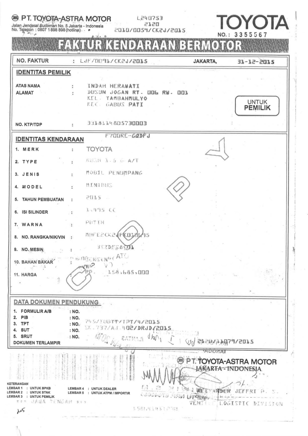 TOYOTA RUSH 1.5 G A/T