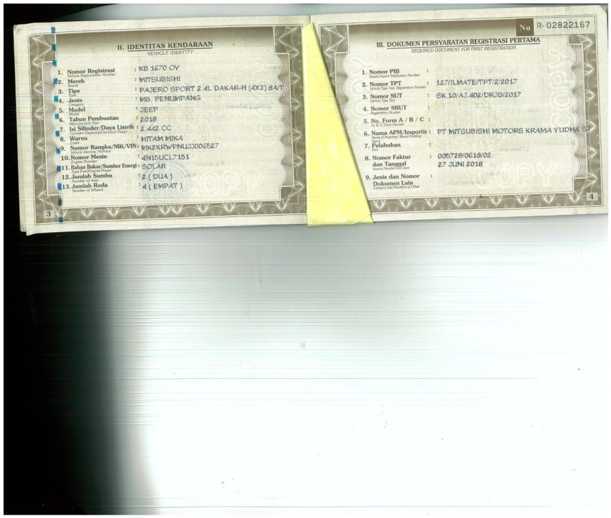 MITSUBISHI PAJERO SPORT 2.4L DAKAR-H (4X2)