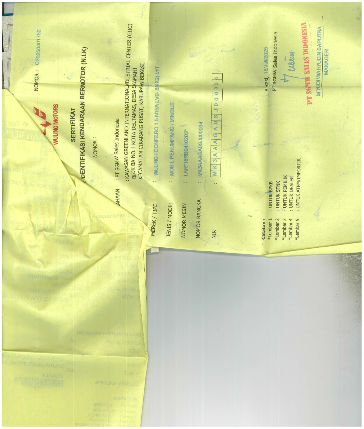 WULING  CONFERO  1.5 (4X2)