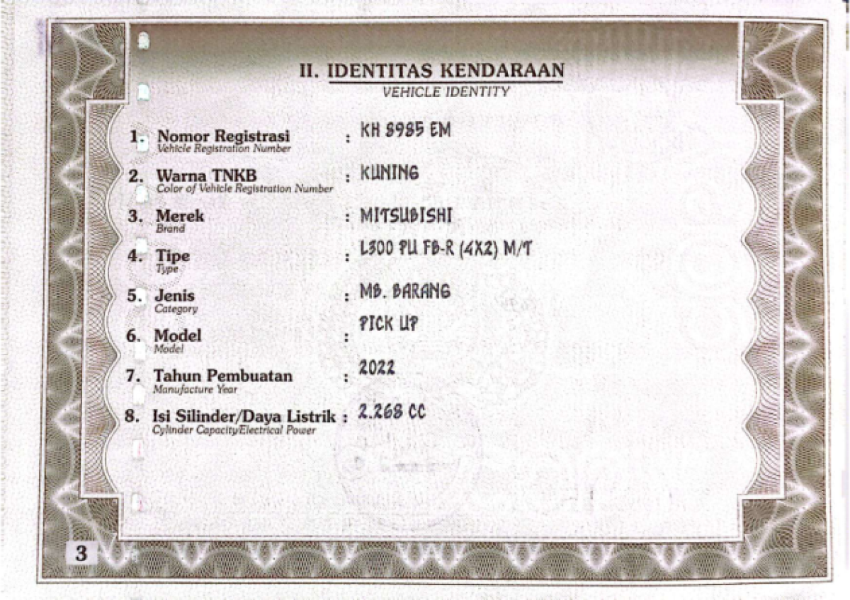 MITSUBISHI  L 300 L300 PU FB-R (4X2)