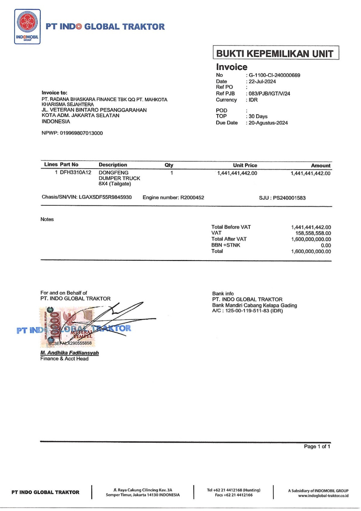 DONGFENG DUMP TRUCK 12 RODA