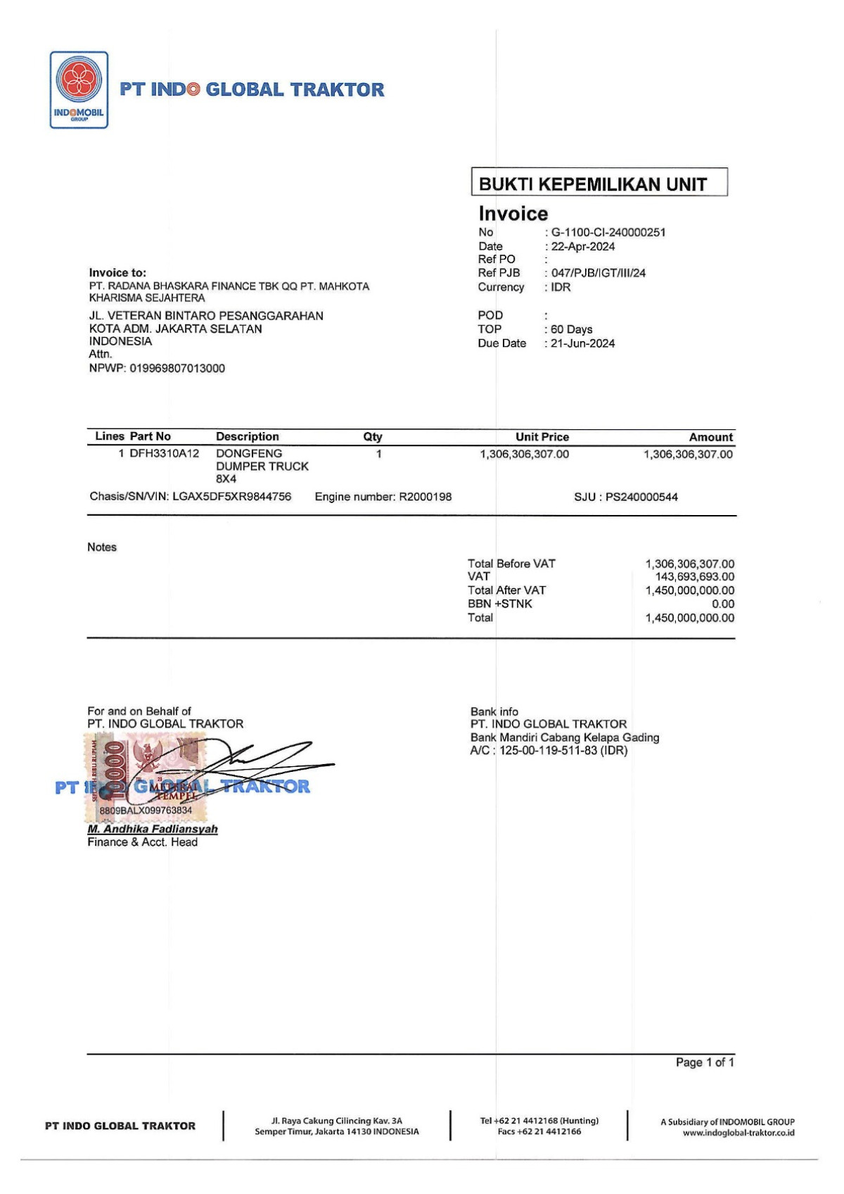 DONGFENG DUMP TRUCK 12 RODA