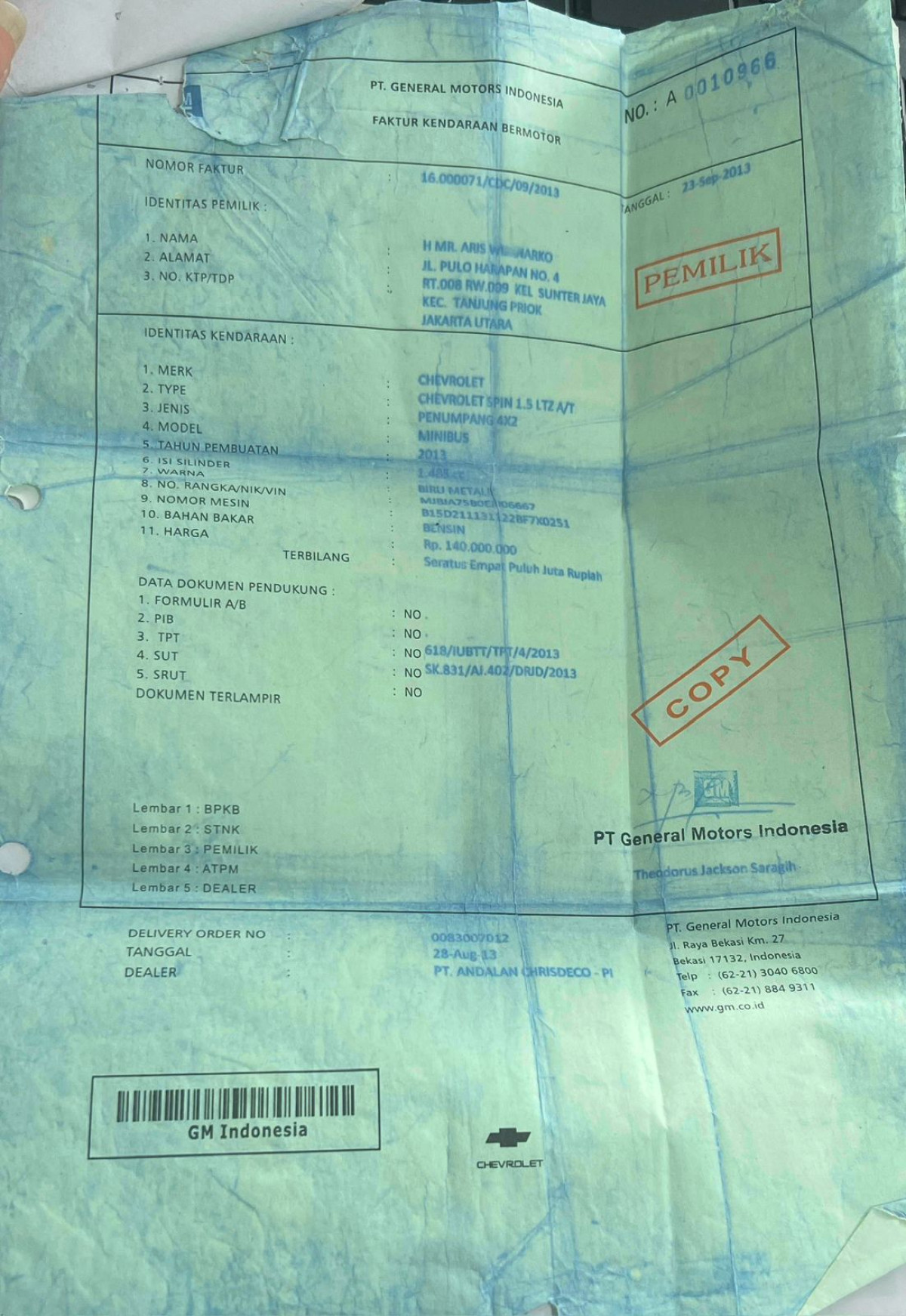 CHEVROLET SPIN 1.5 LTZ