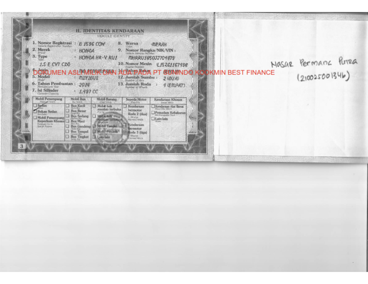 HONDA  HRV  RU1 1.5 E CVT