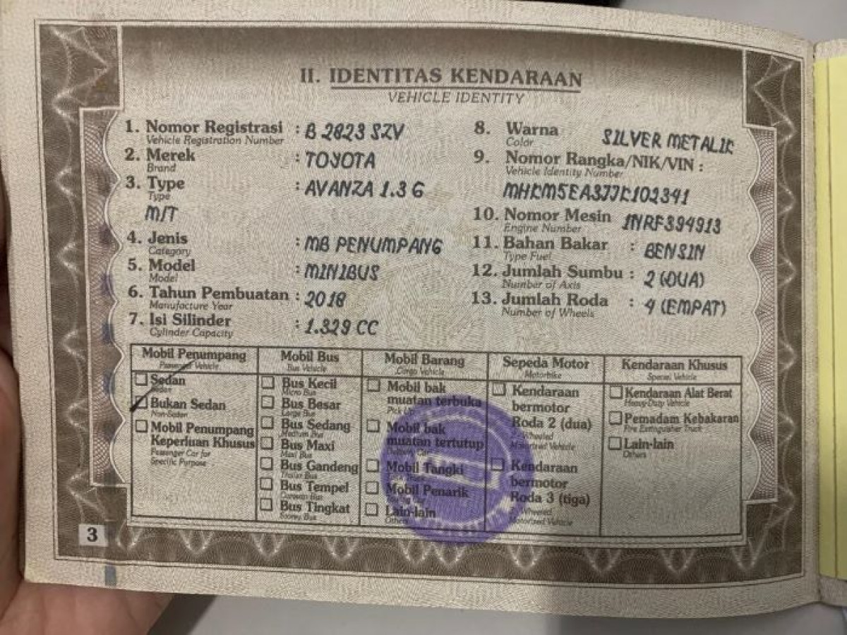 TOYOTA  AVANZA  1.3 G