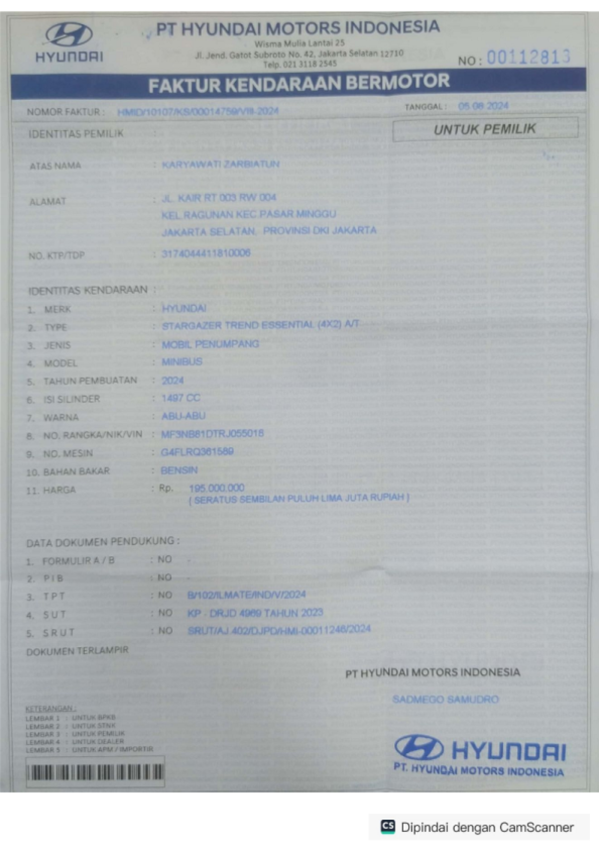 HYUNDAI  STARGAZER  TREND