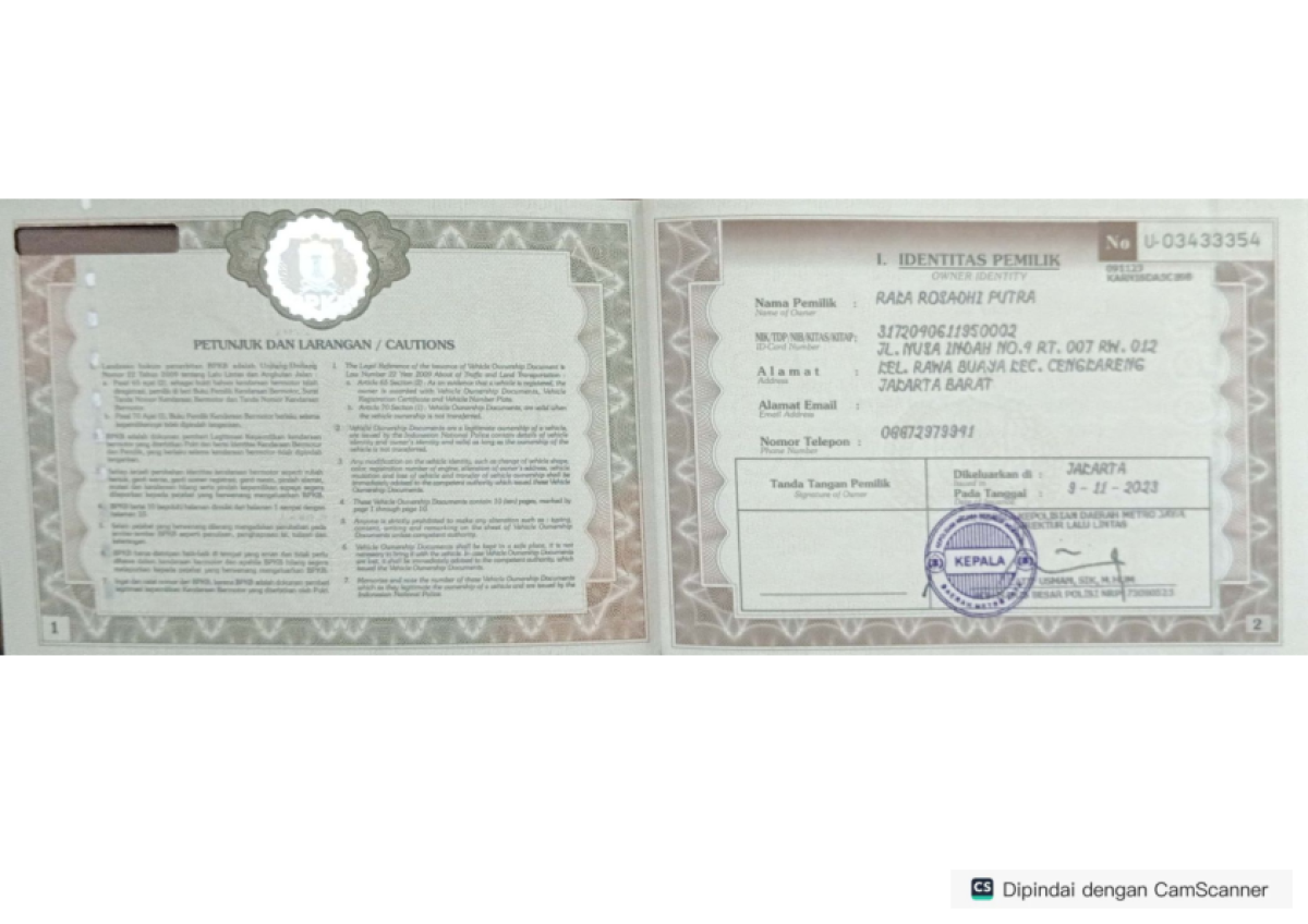 HONDA  BRV  DG3 1.5L PRE-HS