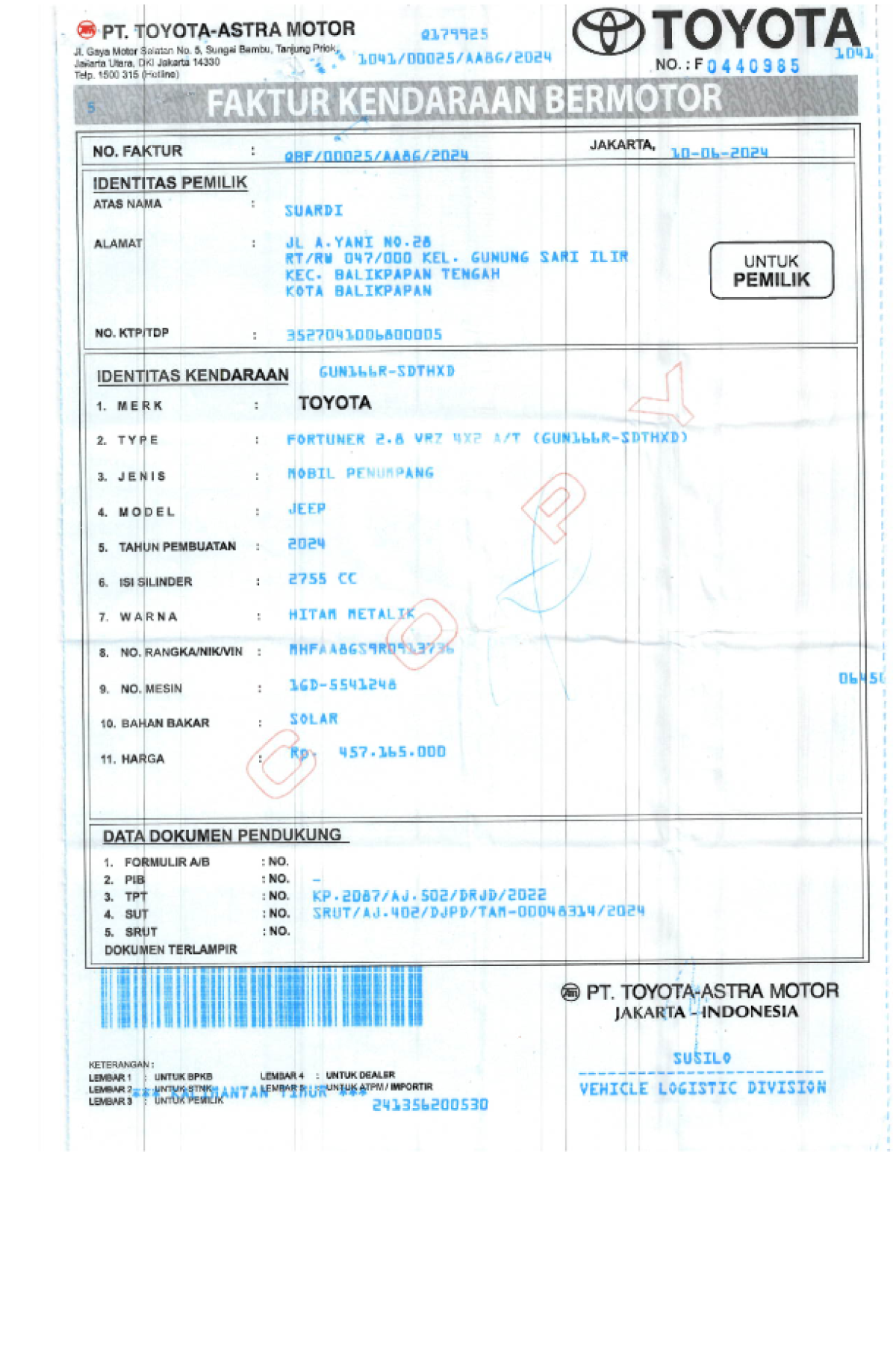 TOYOTA  FORTUNER  2.8 VRZ