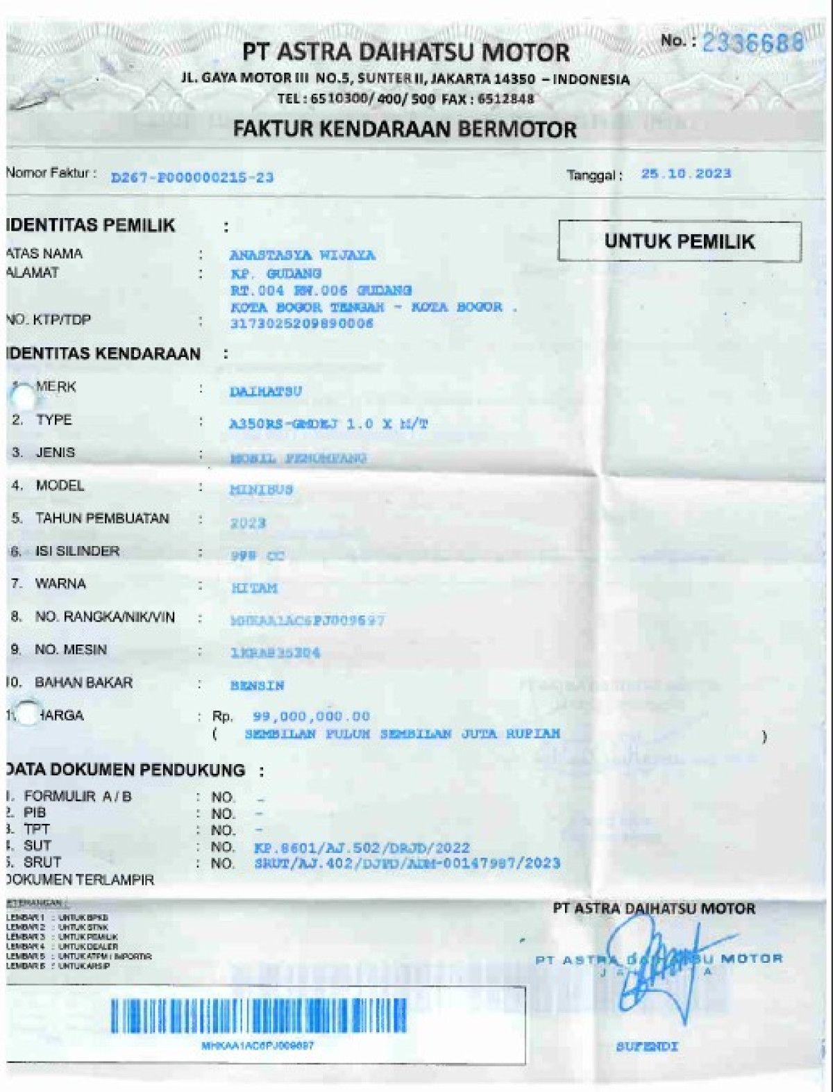 DAIHATSU  AYLA  1.0 X