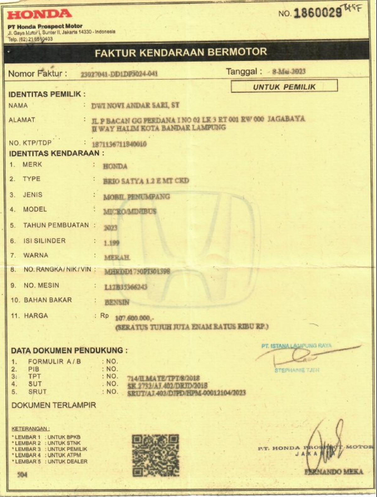 HONDA  BRIO  SATYA 1.2 E