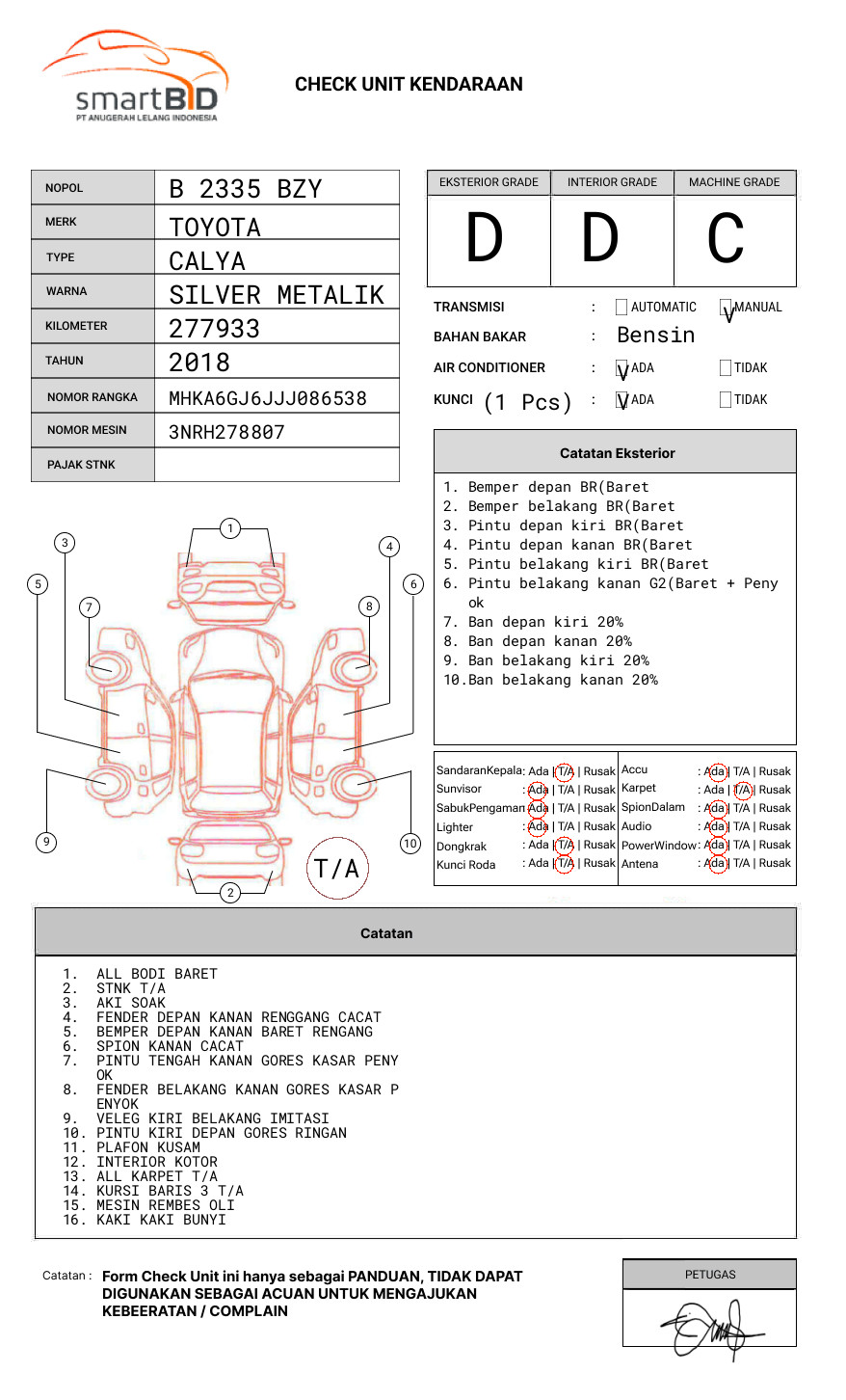 TOYOTA CALYA 1.2 G M/T