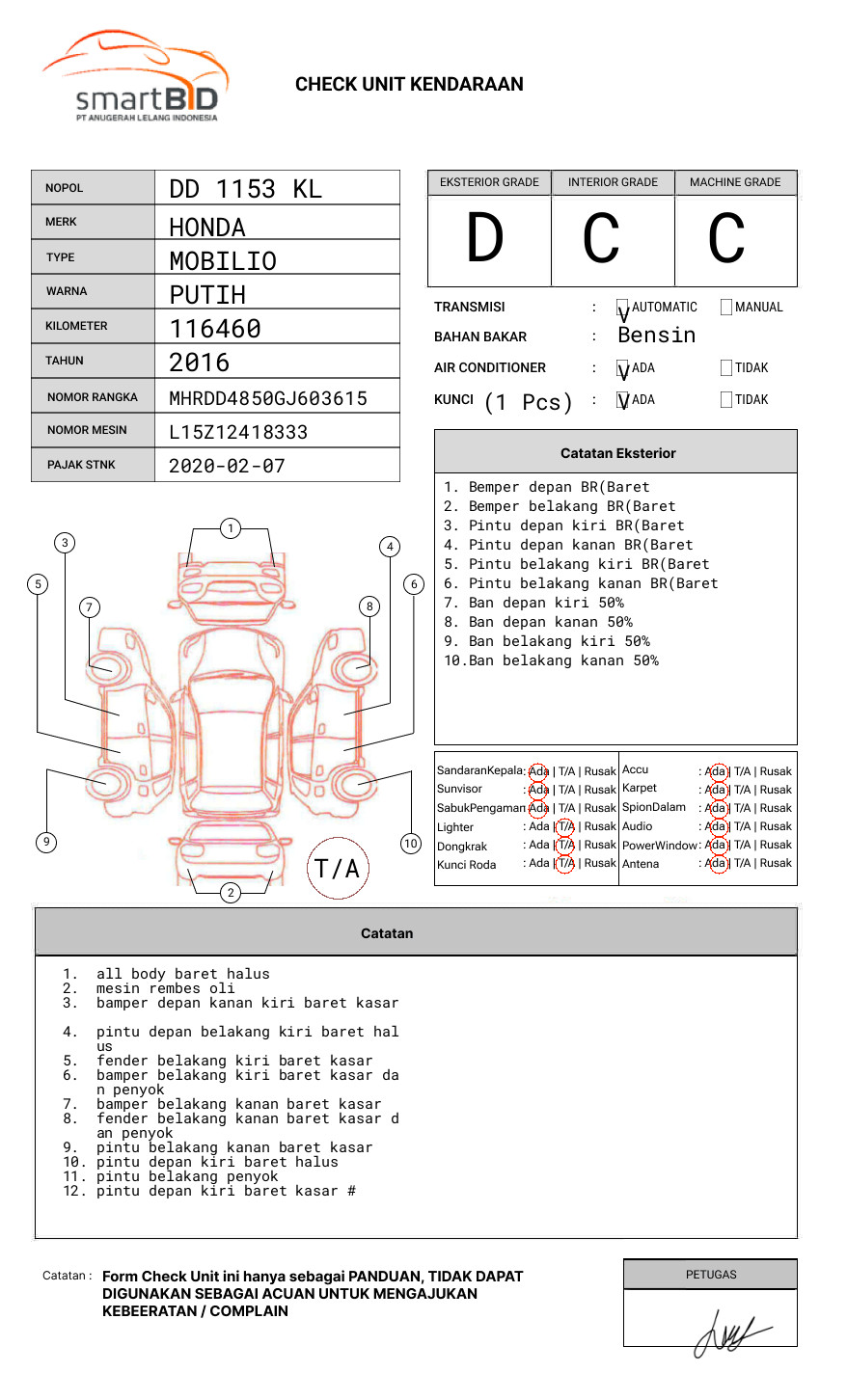 HONDA MOBILIO DD4 1.5E