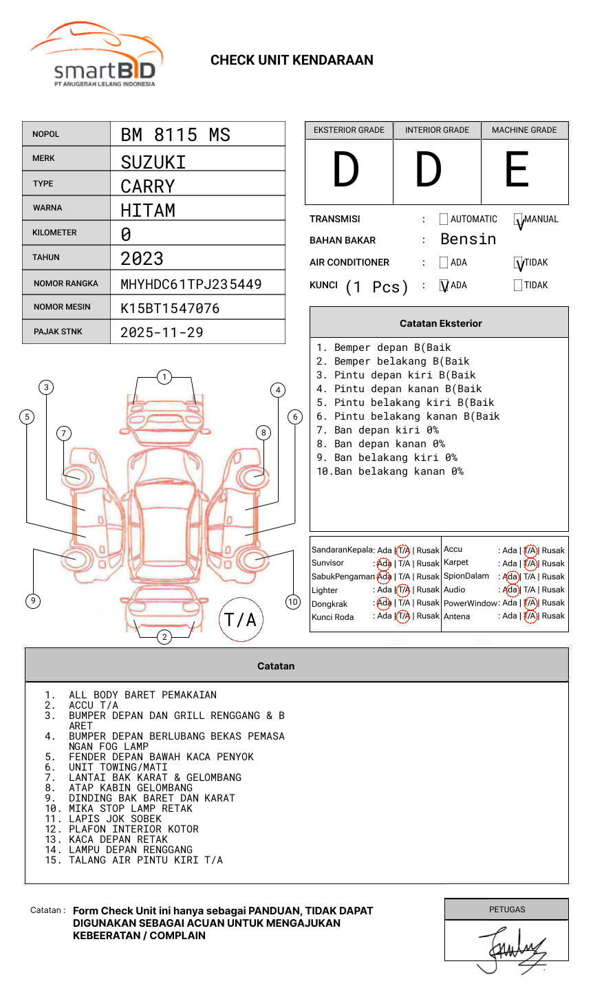 SUZUKI CARRY CL PICK UP