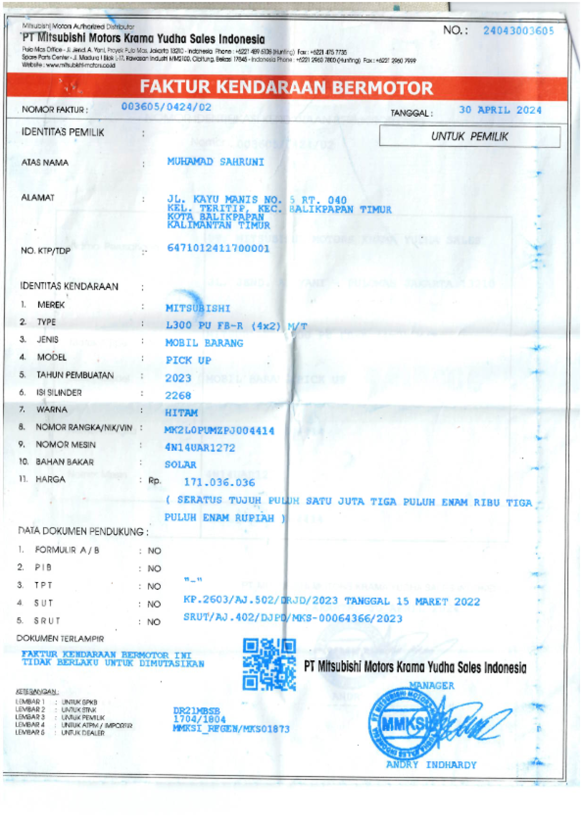 MITSUBISHI  L 300 L300 PU FB-R (4X2)