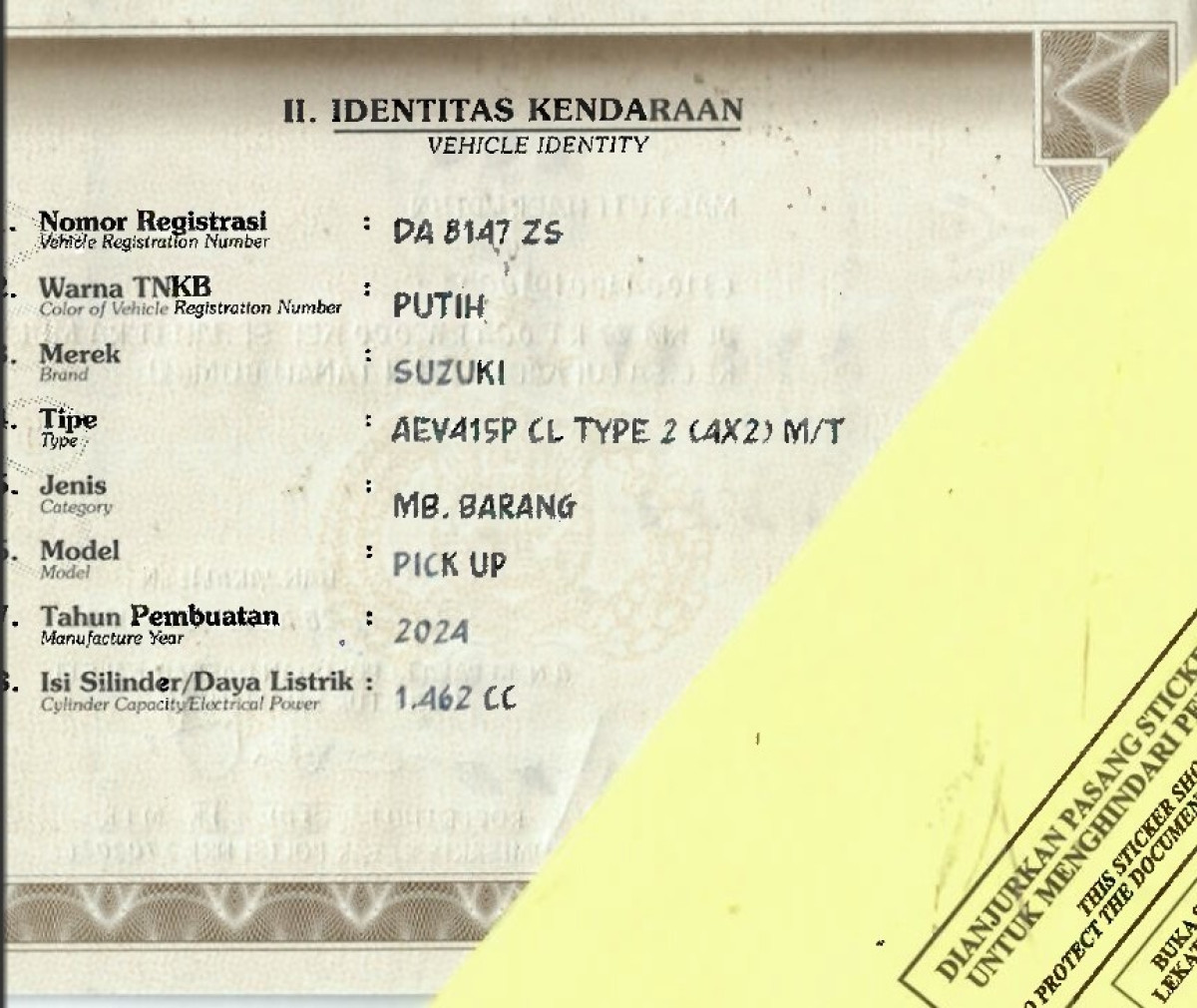 SUZUKI  CARRY  CL PICK UP