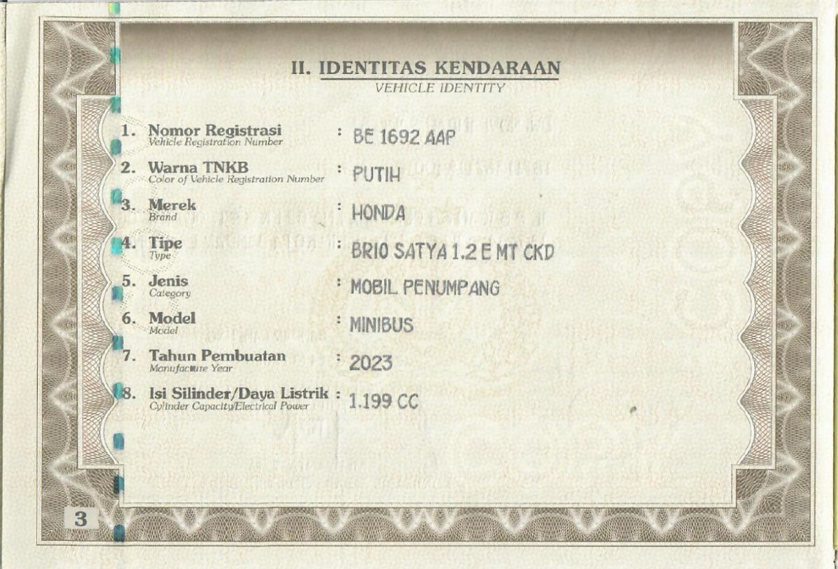 HONDA  BRIO  SATYA 1.2 E