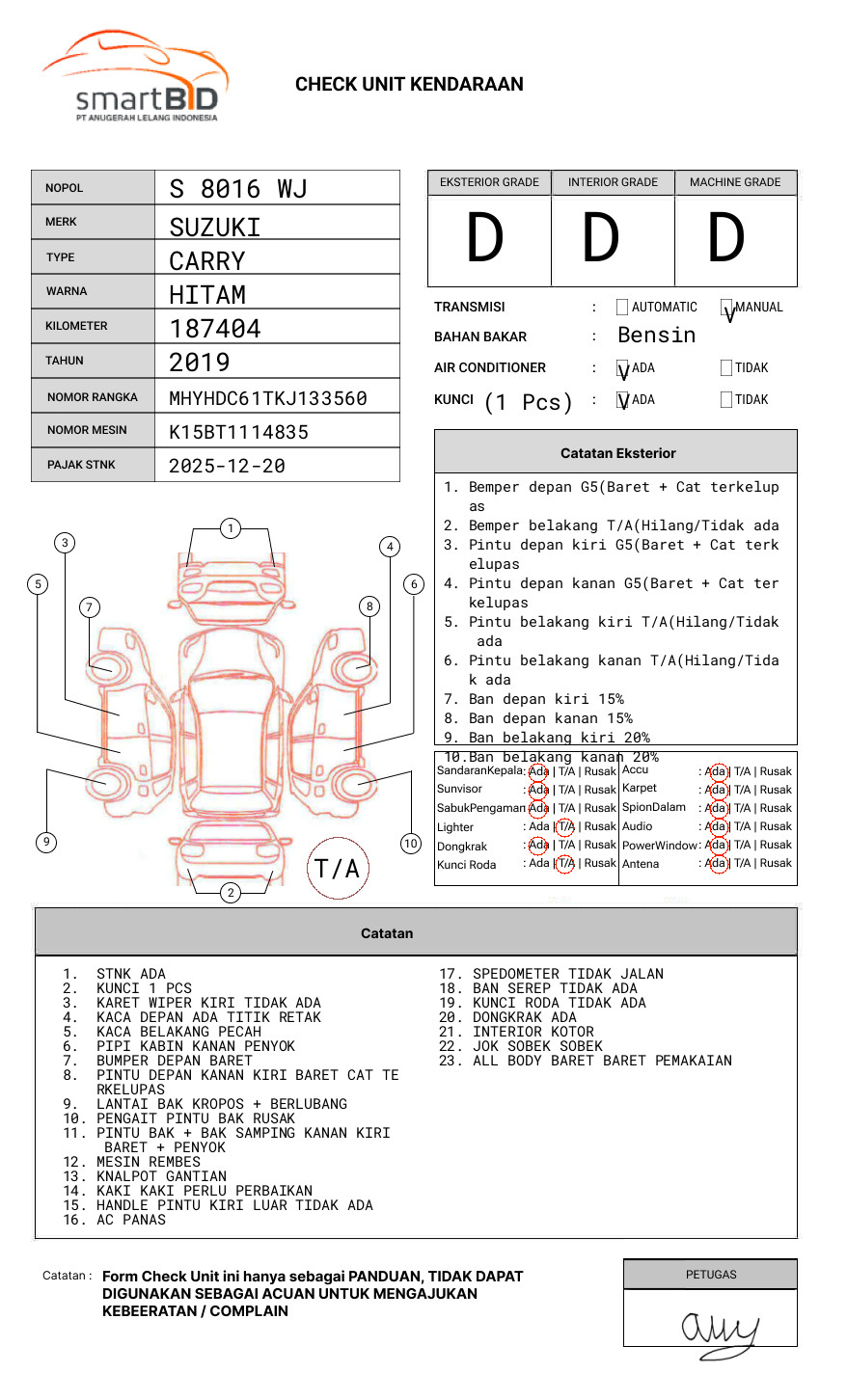 SUZUKI CARRY CX PICK UP