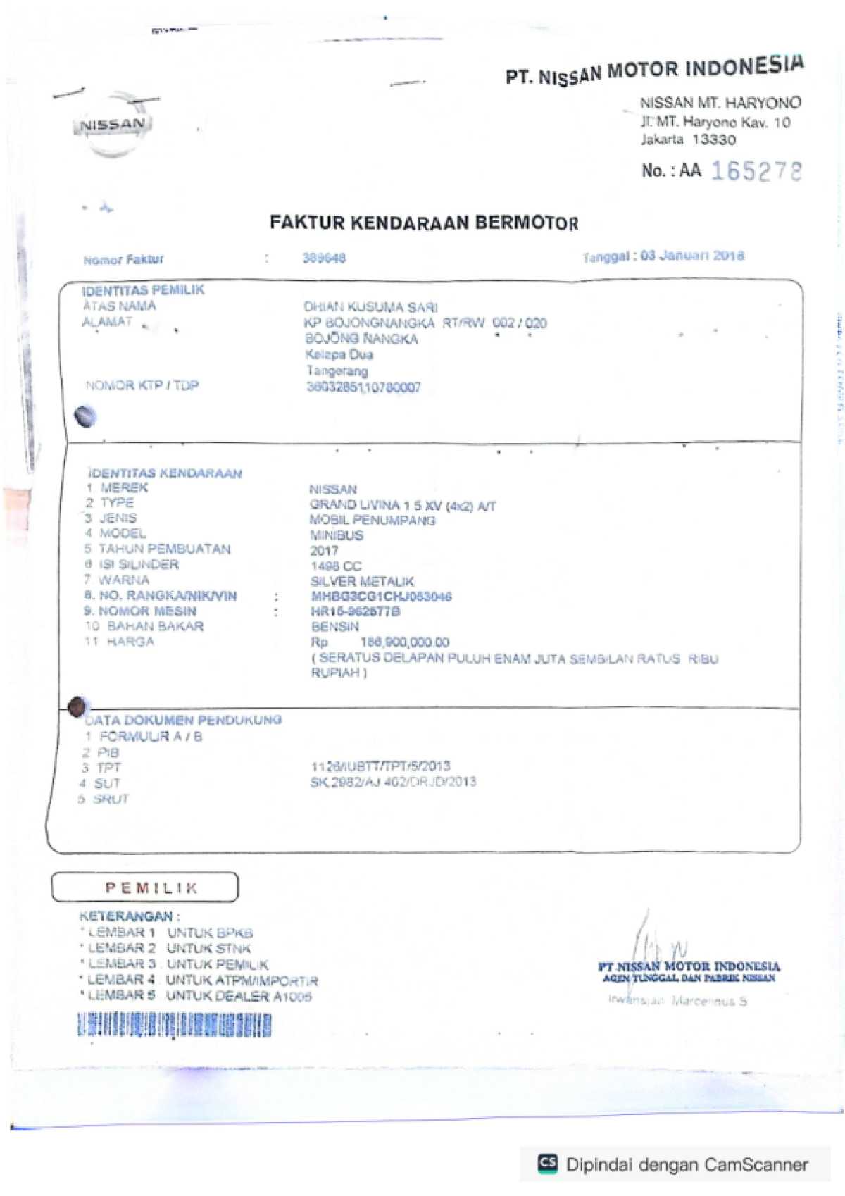 NISSAN GRAND LIVINA XV