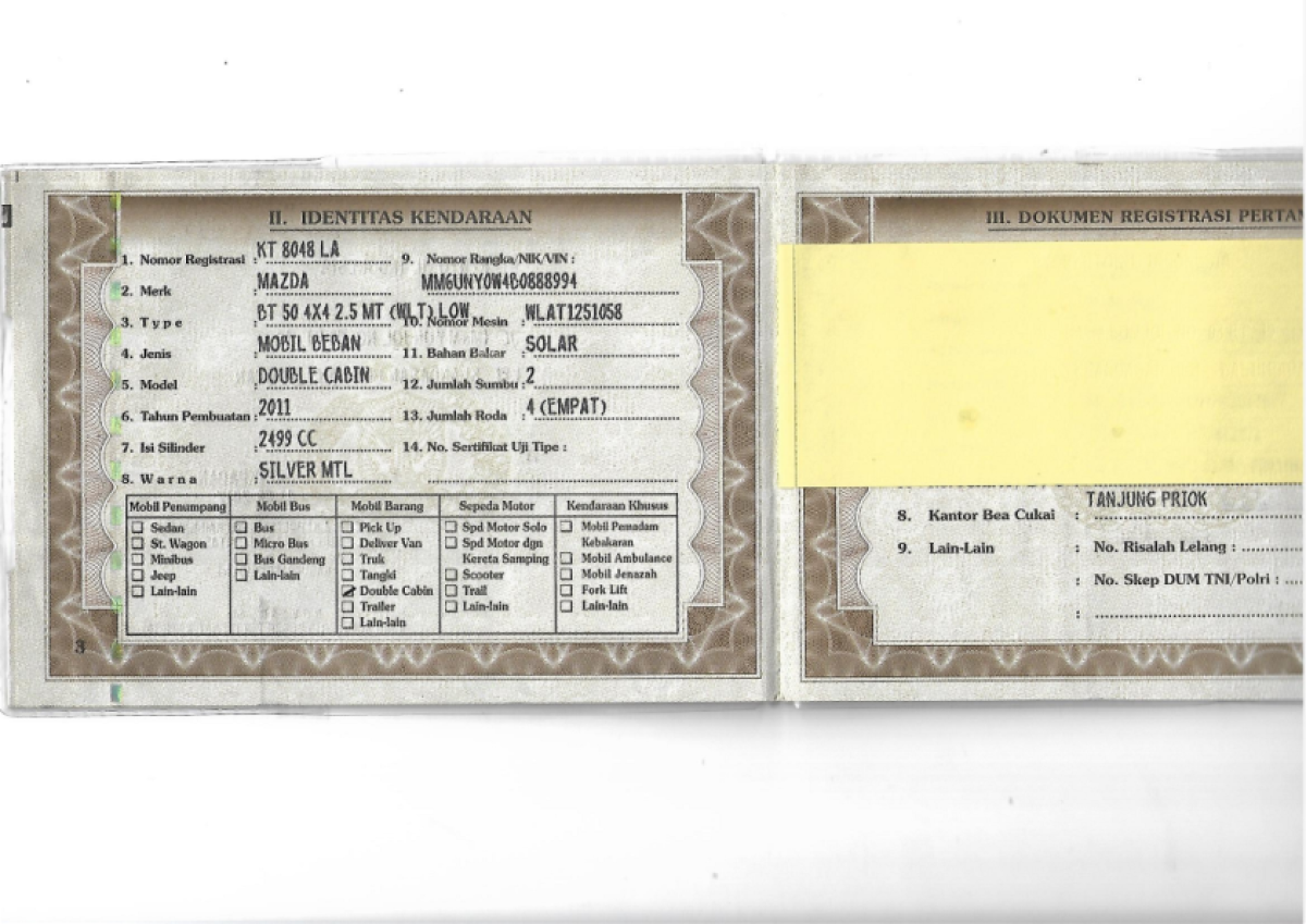 MAZDA (4X4) 2.5 (WLT) LOW