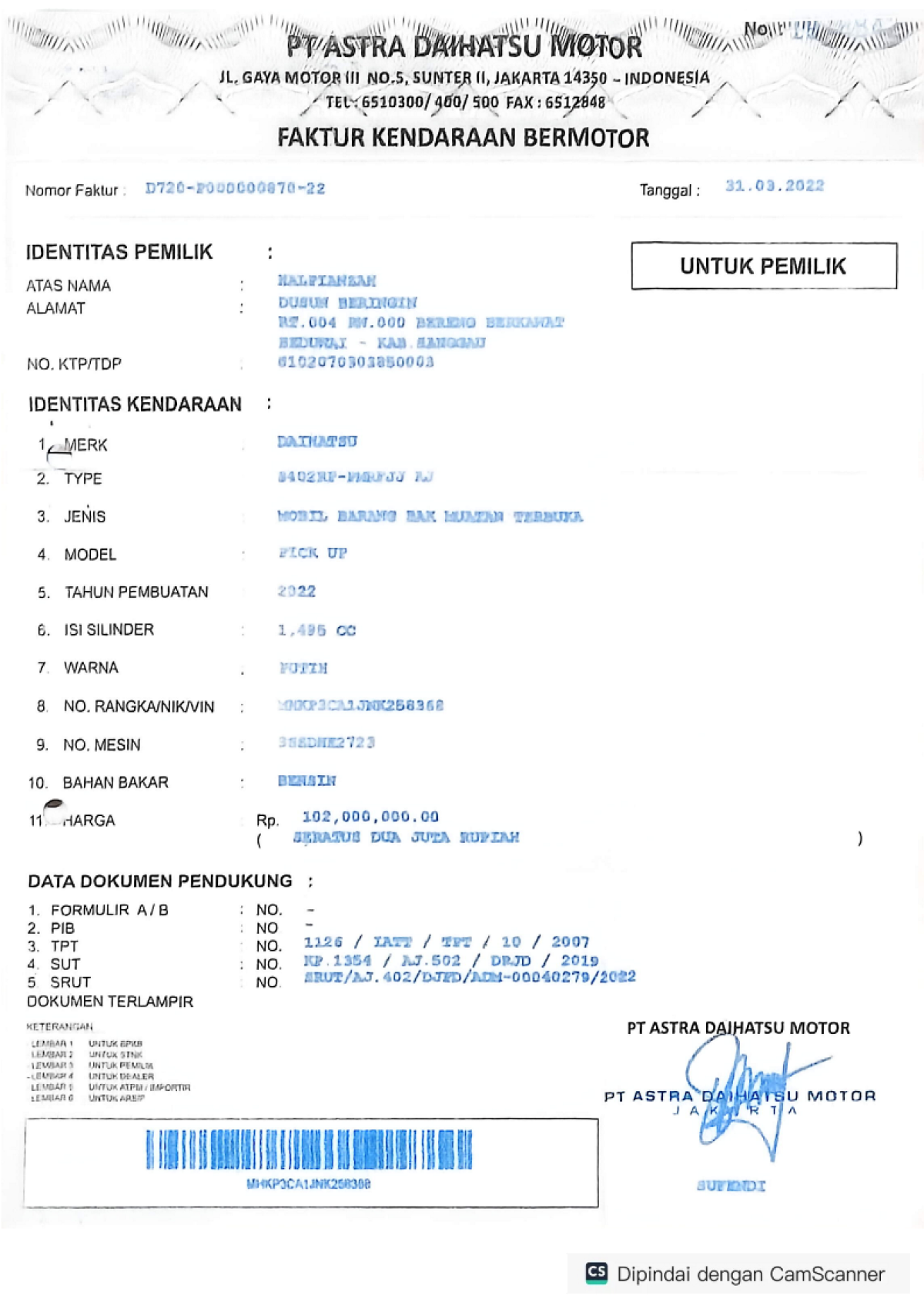 DAIHATSU  GRAN MAX  PICK-UP