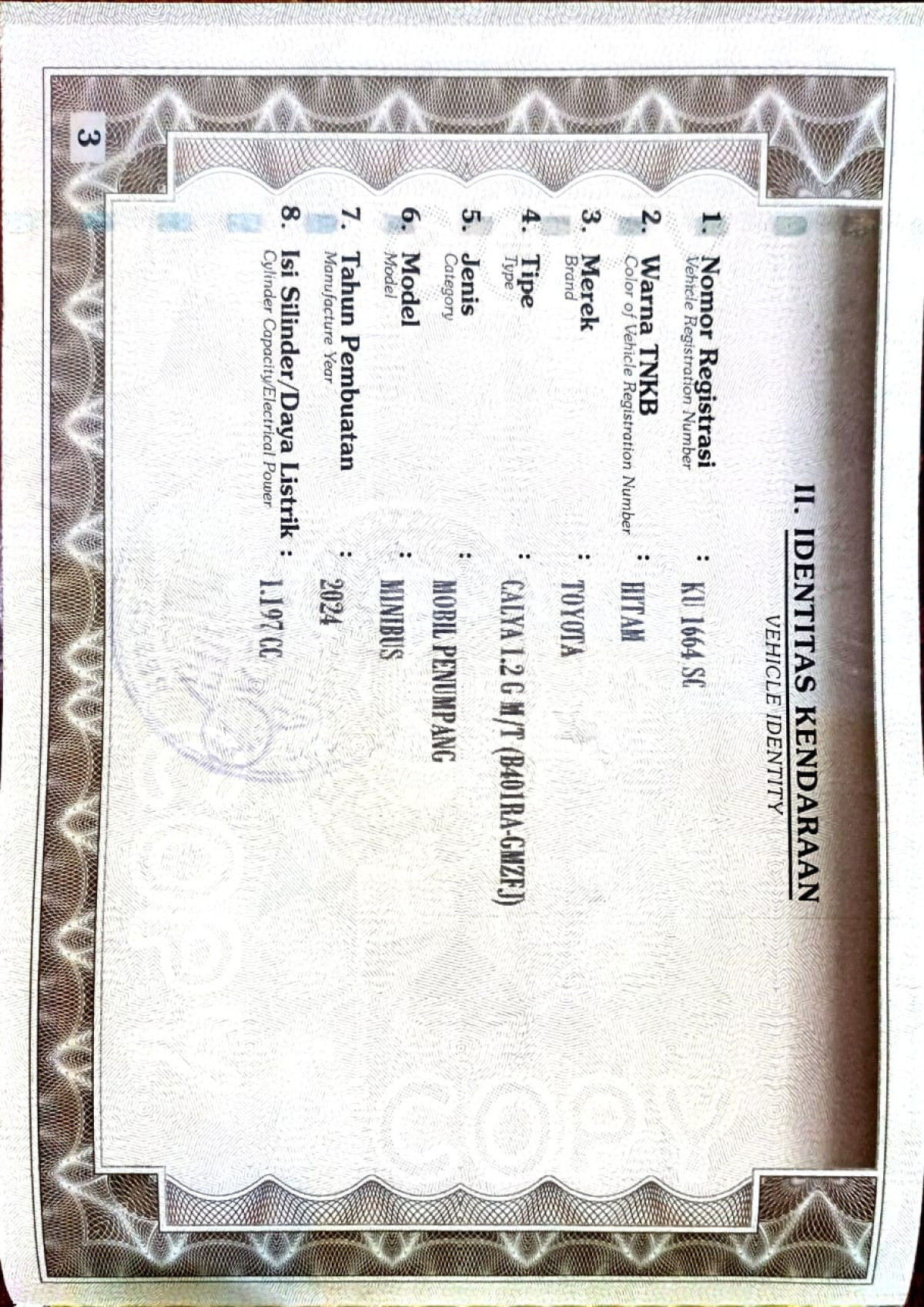 TOYOTA  CALYA  1.2 G M/T