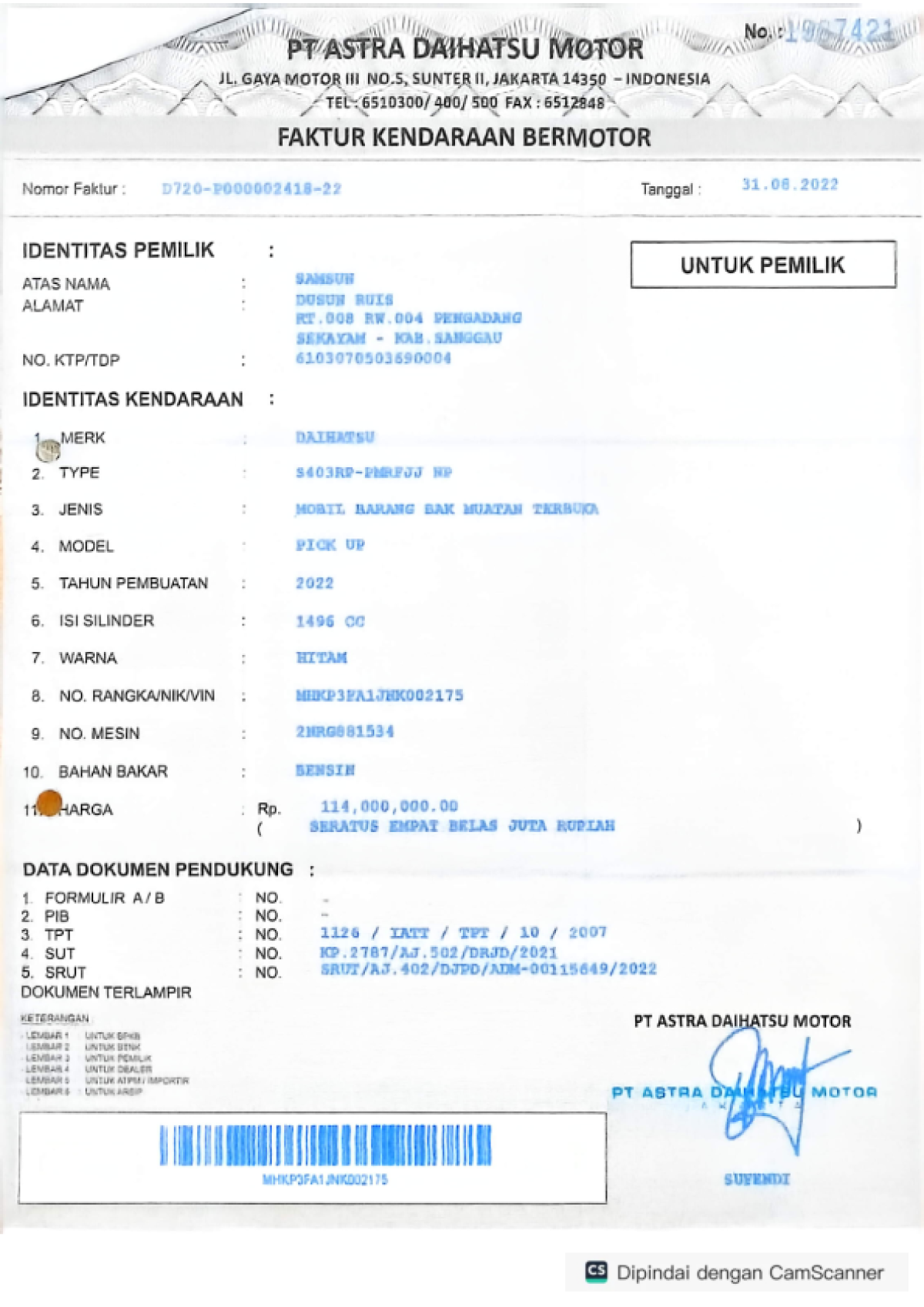 DAIHATSU  GRAN MAX  PICK-UP