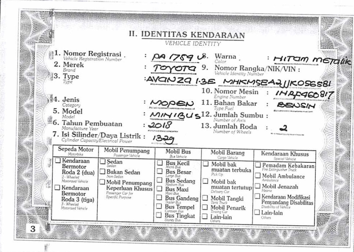 TOYOTA AVANZA  1.3 E