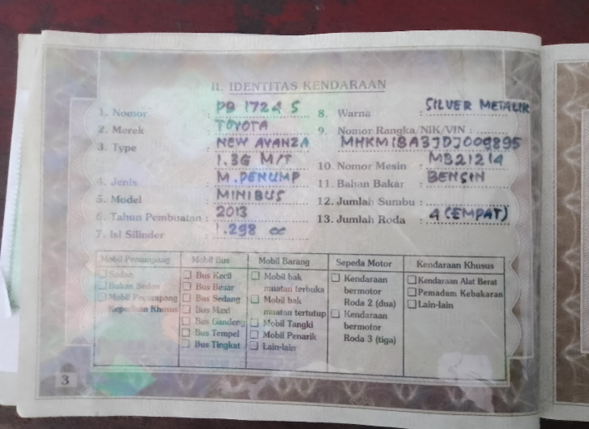 TOYOTA  AVANZA  1.3 G